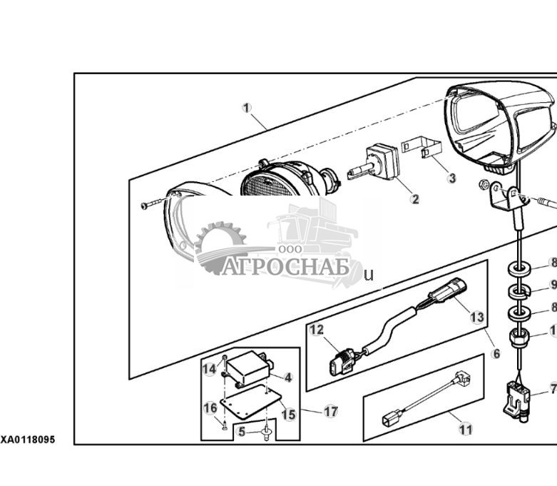 Навесное оборудование, рабочее освещение заднего крыла (разрядное высокой интенсивности) - ST121763 276.jpg
